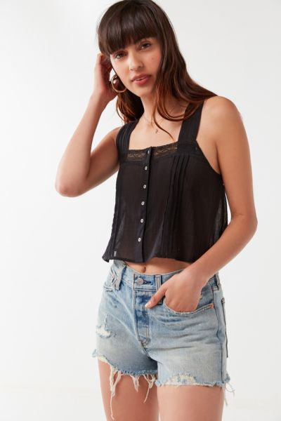 UO Polly Button-Down Swing Cami | Urban Outfitters