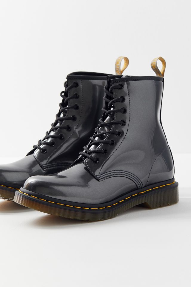 Dr martens 1460 hot sale vegan chrome gunmetal