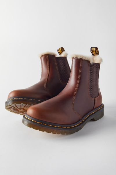 faux fur lined chelsea boot