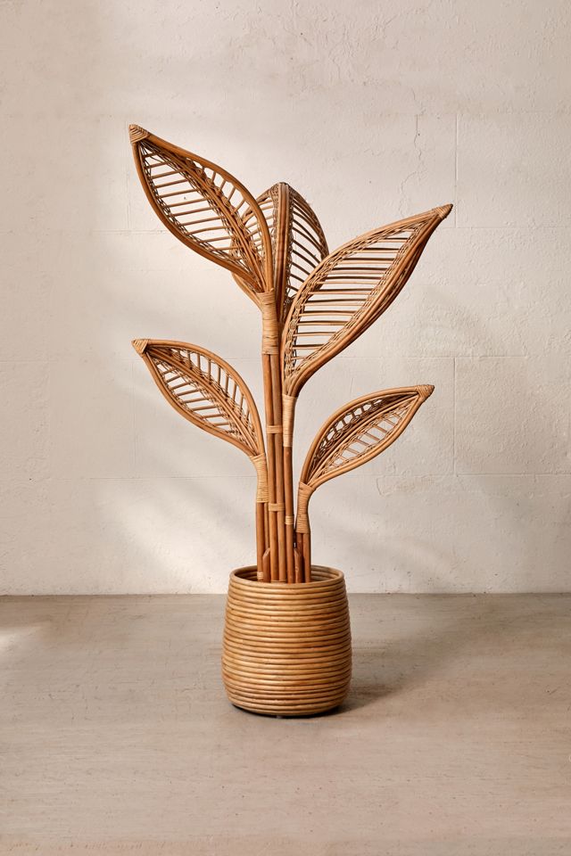 Elisa Rattan Potted Faux Plant #1