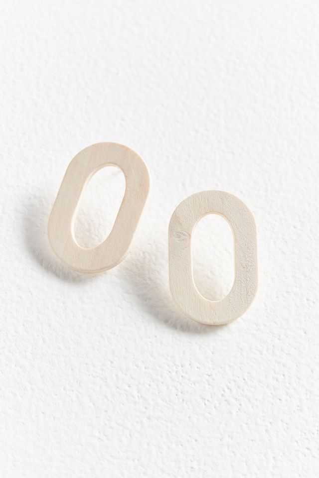 ZHUU Wood Oval Earring #2