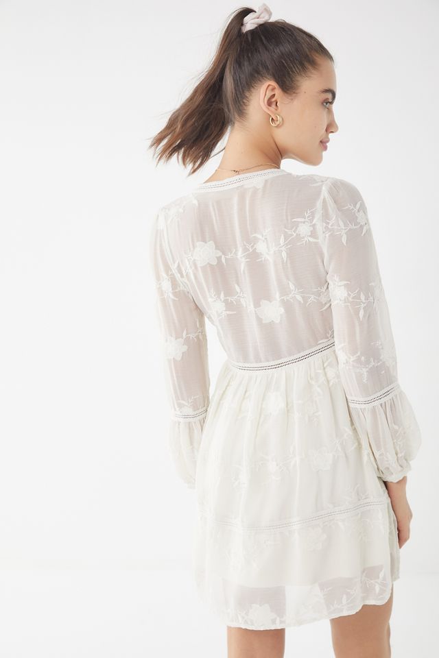 sachin and babi light blue dress 70s Daisy Lace Empire Waist Dress – Fruitful Bridal