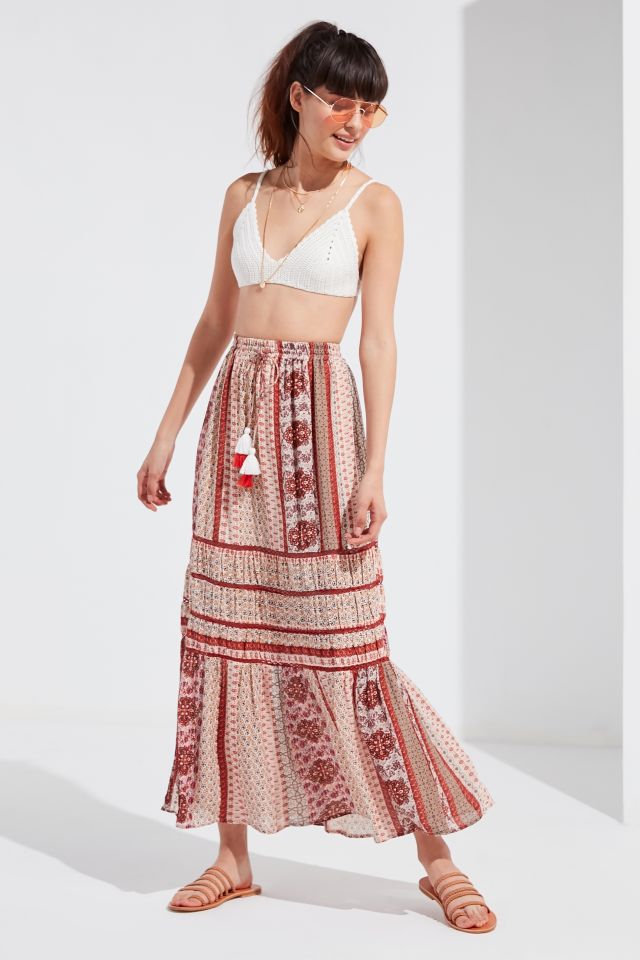 UO Esme Tassel Maxi Skirt  #3