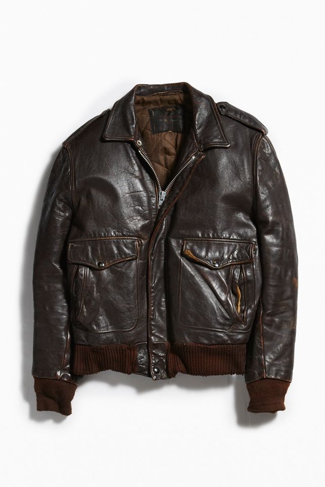 Vintage Leather Bomber Jacket | Urban Outfitters Vintage Leather Bomber Jacket | Urban Outfitters
