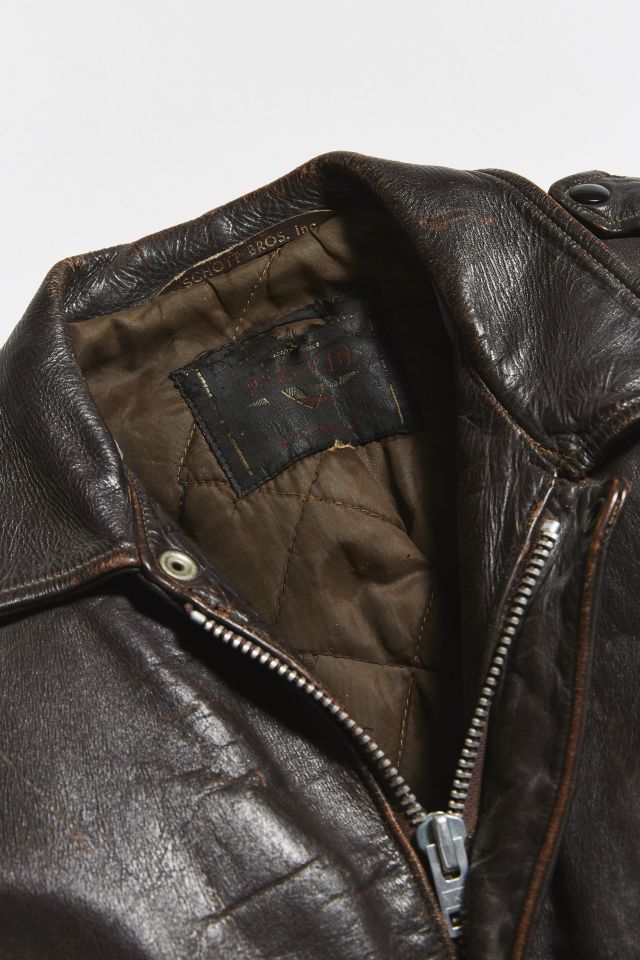 Vintage Leather Bomber Jacket #2