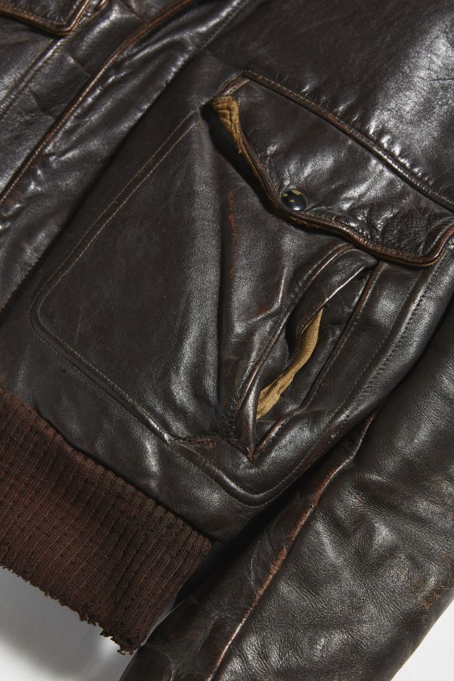 Vintage Leather Bomber Jacket #3