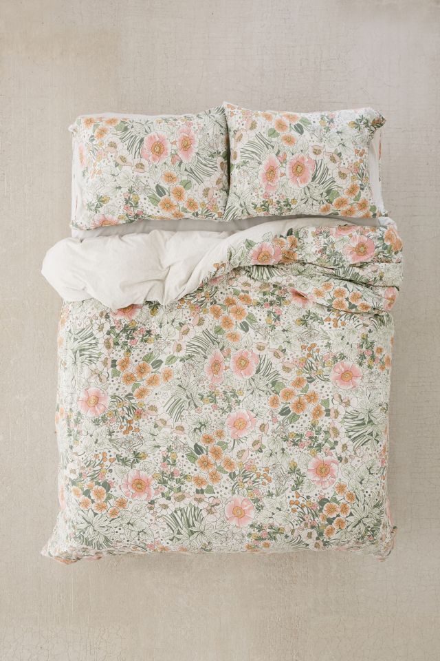 Housse de couette fleurie en jersey Lovise #1