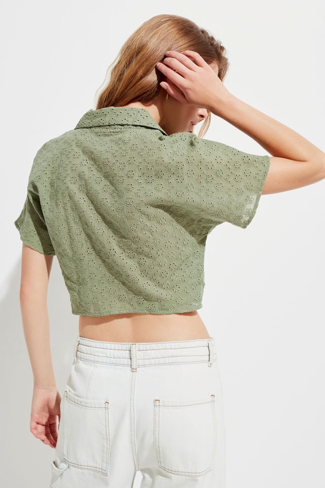 UO Tie-Front Eyelet Shirt #2