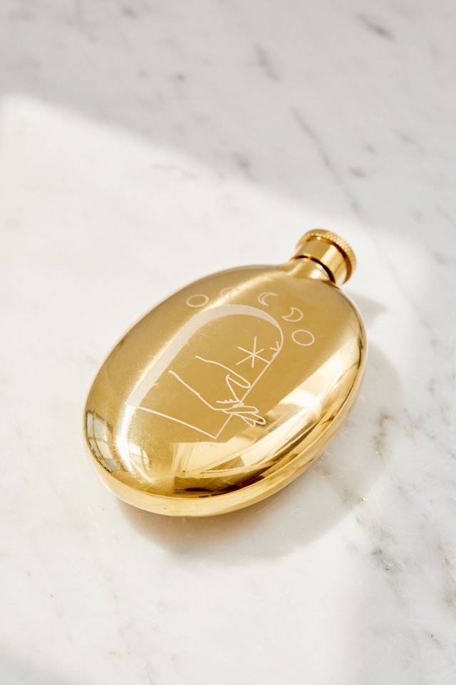 Mystical Hand Etched Flask