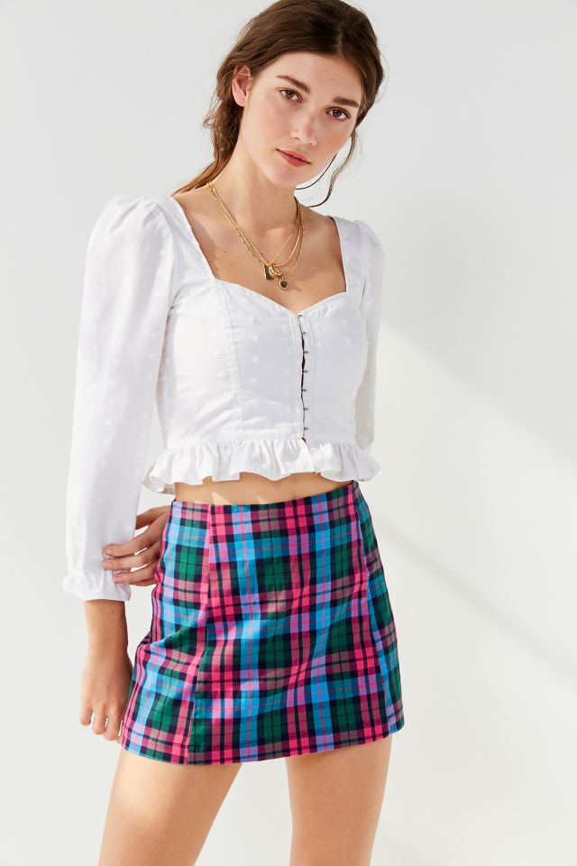 Urban Renewal Remnants Color Pop Plaid Skirt | Urban Outfitters