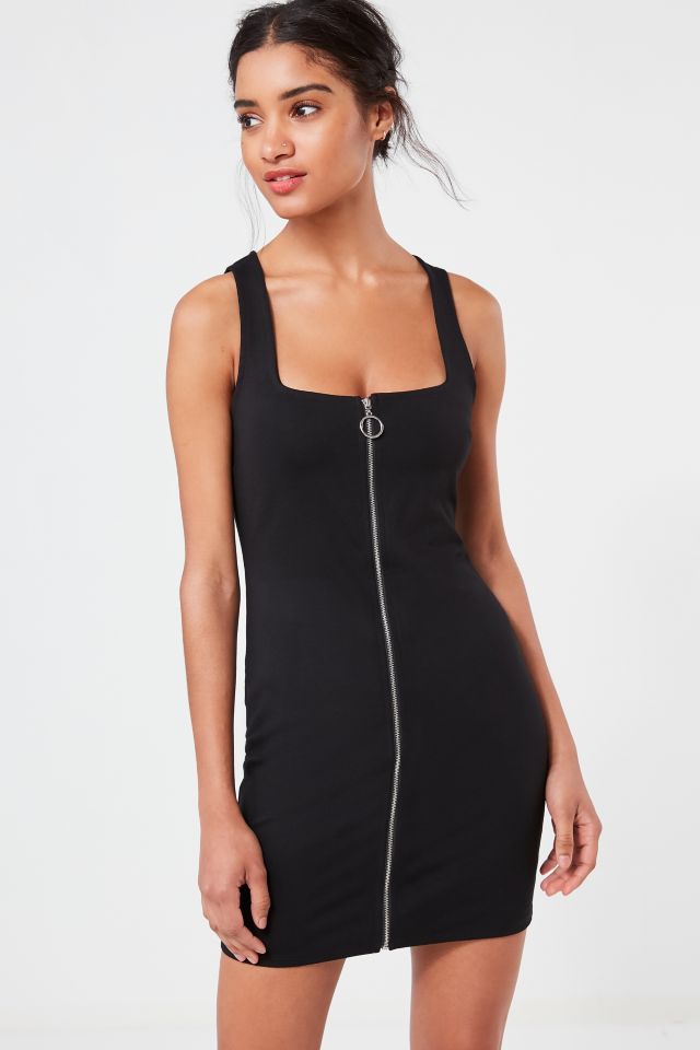 Black sales zip dress