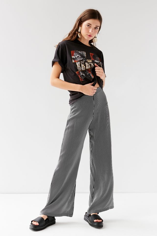 UO Wide-Leg Pinstripe Pant