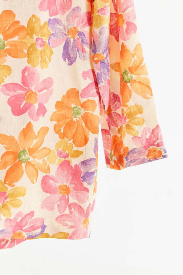 Vintage Pop Color Floral Blazer Jacket #3