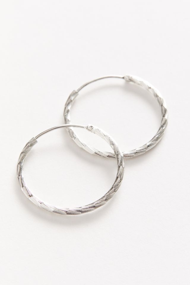 Boucle d'Oreille Créole Petite Taille Diamant-Coupe #2