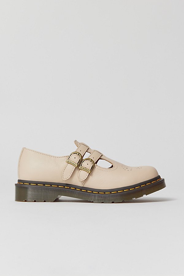Dr. Martens' 8065 Smooth Leather Mary Jane Shoe In Parchment