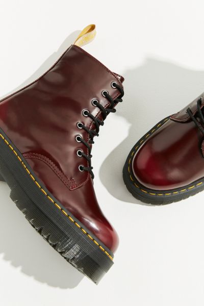 brown platform doc martens