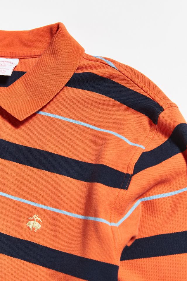 Vintage Brooks Brothers Orange + Navy Rugby Shirt #2