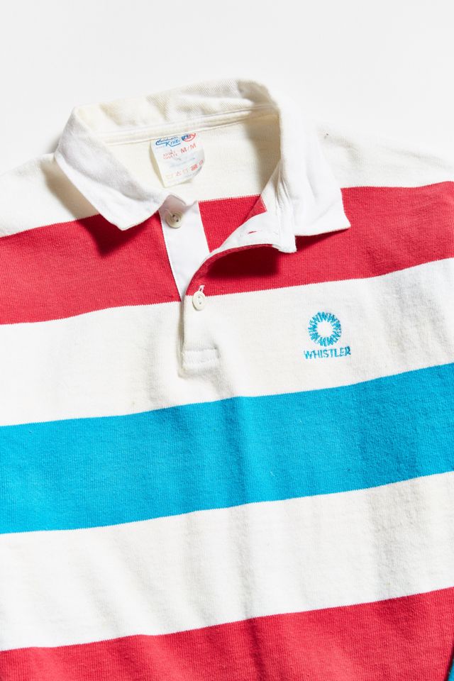 Vintage Whistler Magenta + Azure Rugby Shirt | Urban Outfitters