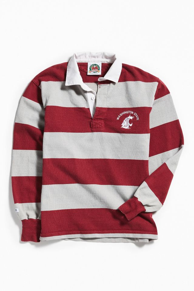 Vintage Washington State Grey + Red Rugby Shirt