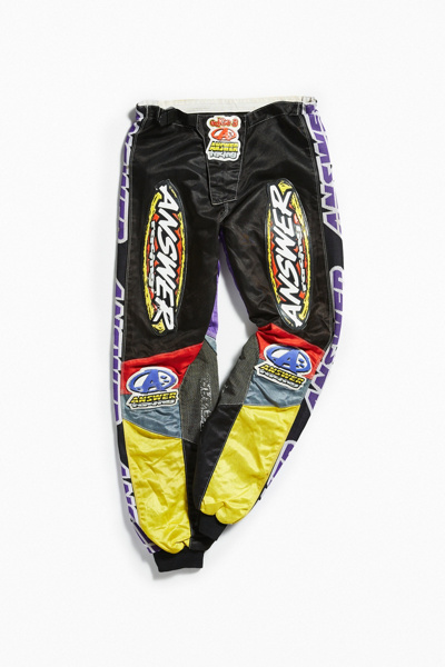 Vintage Answer Racing Black + Purple Moto Pant | Urban Outfitters Canada