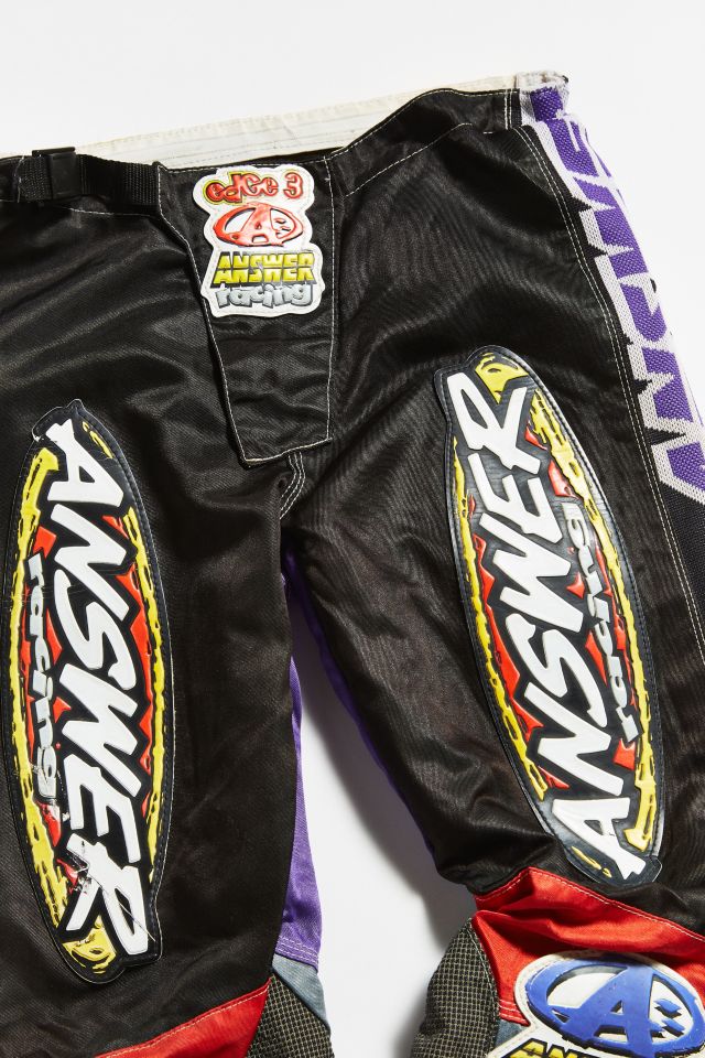 Vintage Answer Racing Black + Purple Moto Pant #1