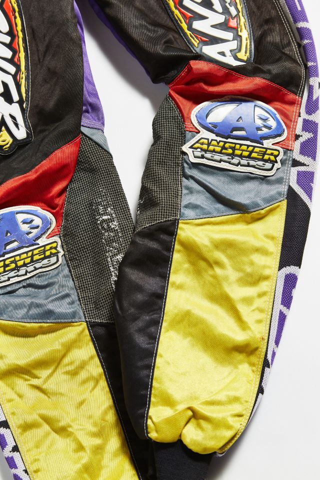 Vintage Answer Racing Black + Purple Moto Pant #2