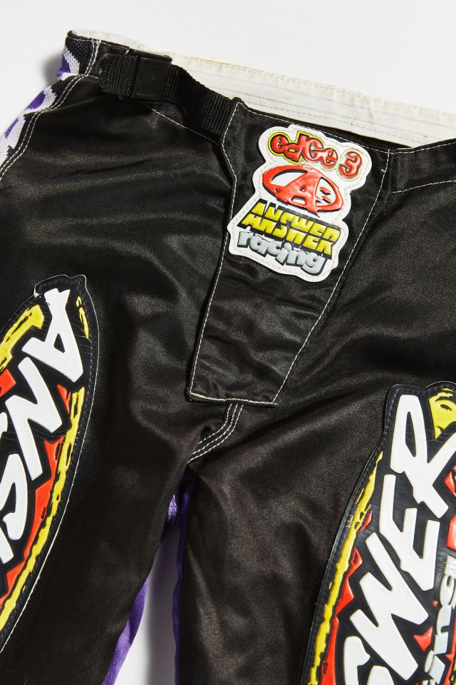 Vintage Answer Racing Black + Purple Moto Pant #3