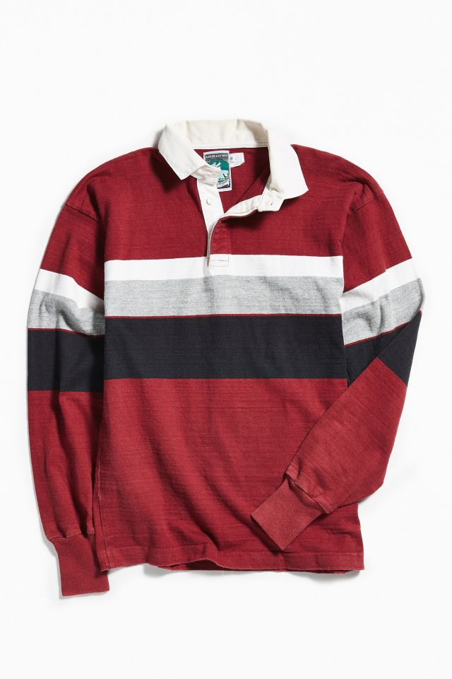 Vintage McIntosh & Seymour Crimson Multi Stripe Rugby Shirt | Urban ...