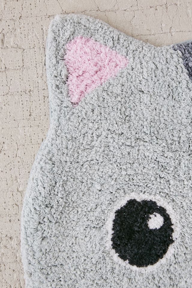 Grey Cat Bath Mat #2