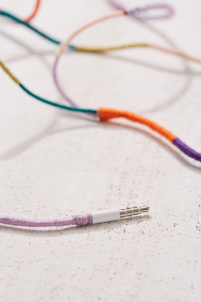 Le Pom Pom Royal Hand-Wrapped Earbud Headphone | Urban Outfitters Canada