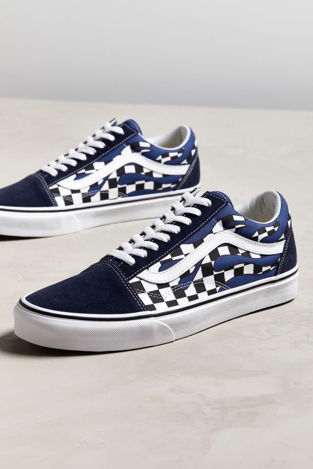 Vans Old Skool Checkerboard Flame Sneaker #1