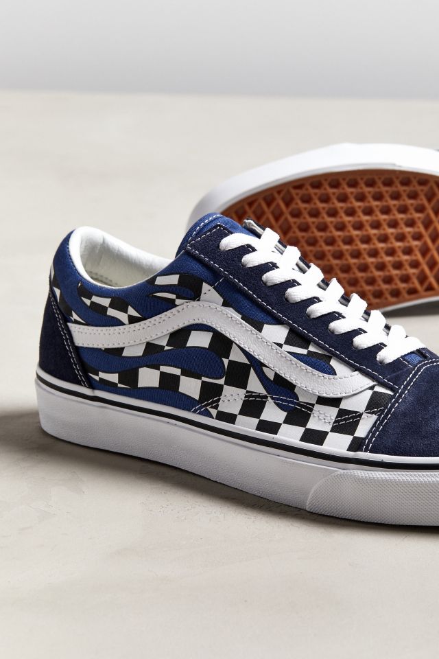 Vans Old Skool Checkerboard Flame Sneaker #3