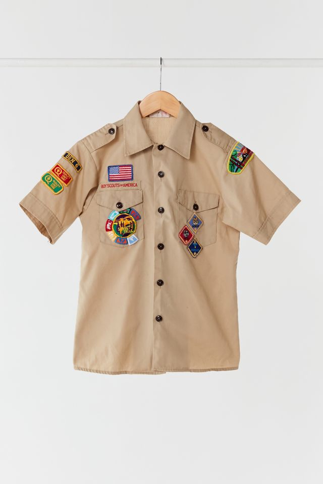 Vintage Tan Short Sleeve Scout Shirt
