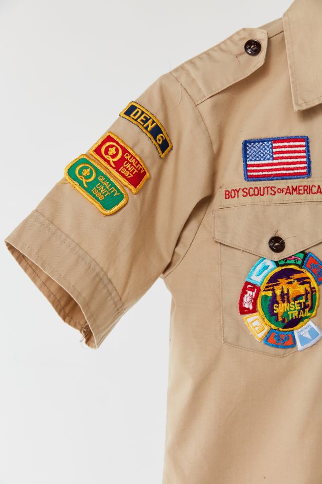 Vintage Tan Short Sleeve Scout Shirt #1