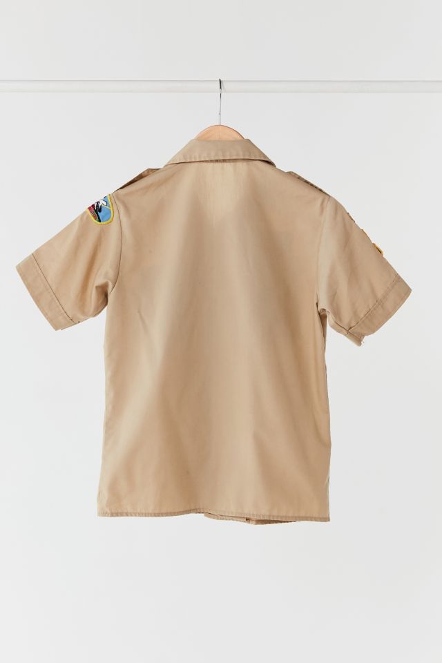 Vintage Tan Short Sleeve Scout Shirt #2