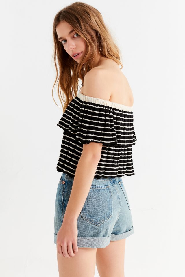UO Remy Off-The-Shoulder Ruffle Sweater #1