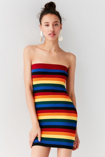 Rainbow hot sale tube dress