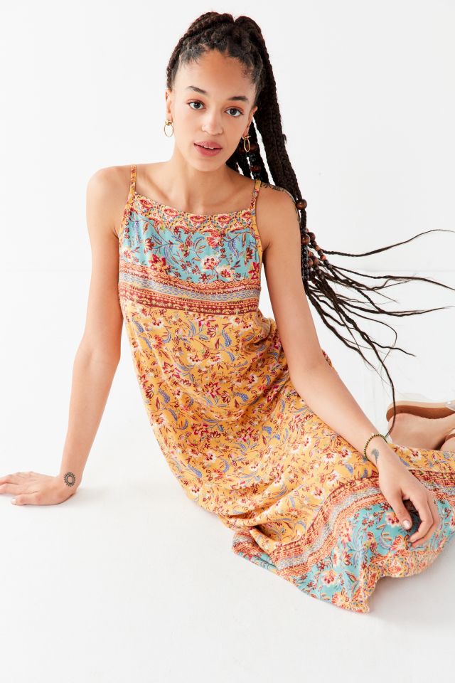 UO Border Print Maxi Dress