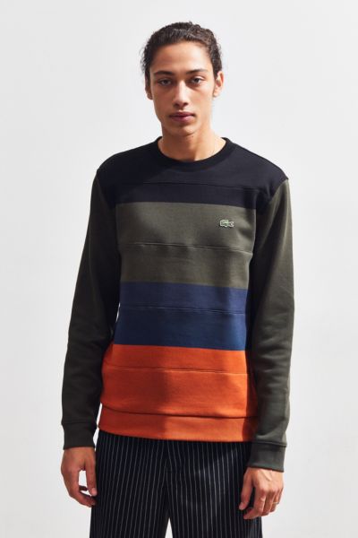 ◆Lacoste◆ Crew Neck Colorblock Sweatshirt スウェット Men's Colorblock Crew Neck Sweatshirt - Sweaters