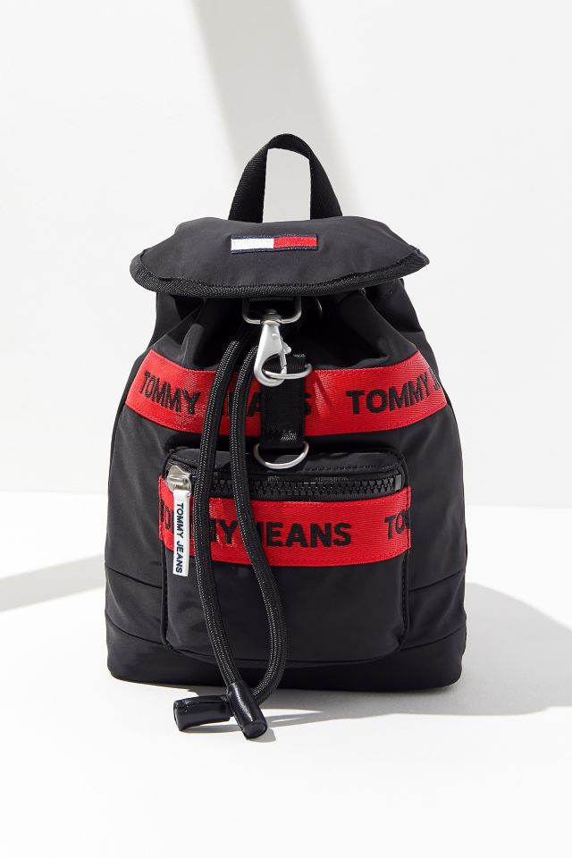 Tommy Jeans Black Mini Backpack Purses With Colorful Snake Print Strap -  beyond exchange