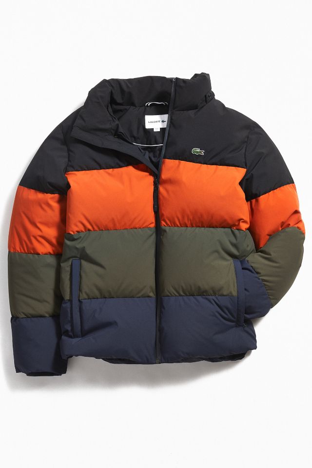 Lacoste classic funnel hot sale neck puffer jacket