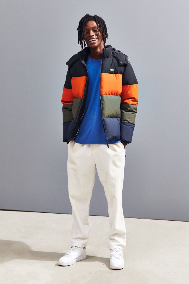 Lacoste classic funnel on sale neck puffer jacket