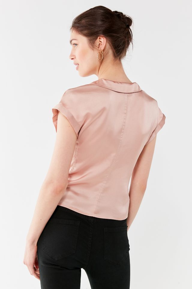 UO ‘50s Button-Down Silk Blouse #1