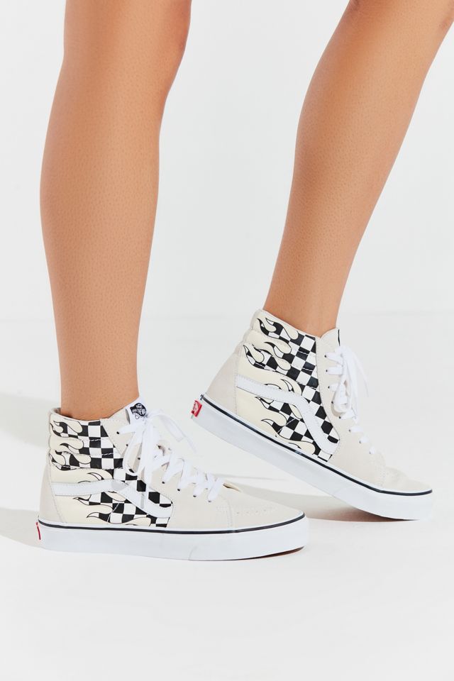 Vans Sk8-Hi Checkerboard Flame Sneaker #1
