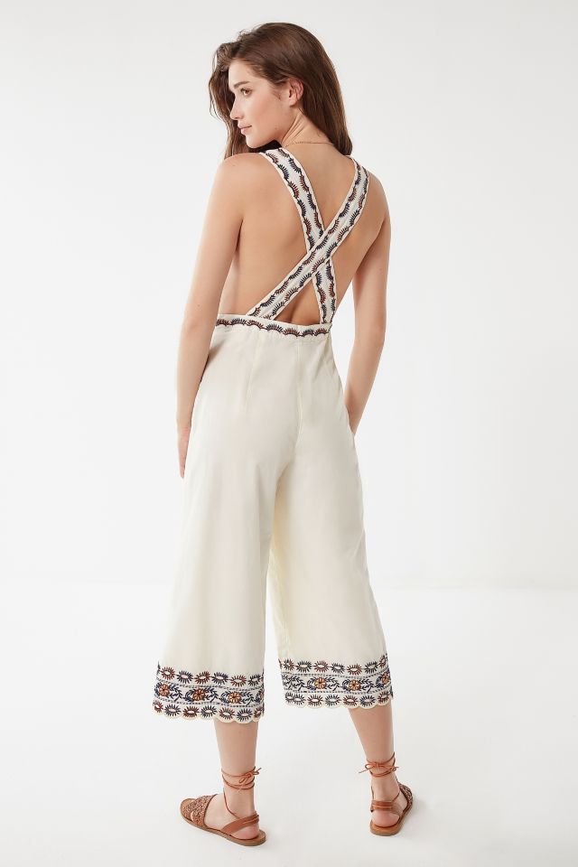 UO Embroidered Plunging Jumpsuit #2