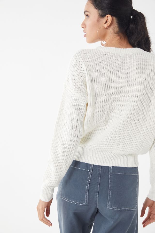 White sweater urban outfitters sale