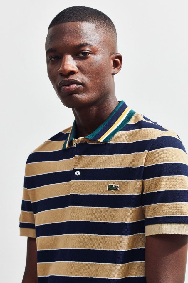 Lacoste Striped Pique Polo Shirt Urban Outfitters