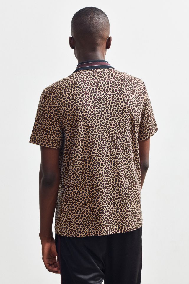 Lacoste leopard cheap print polo