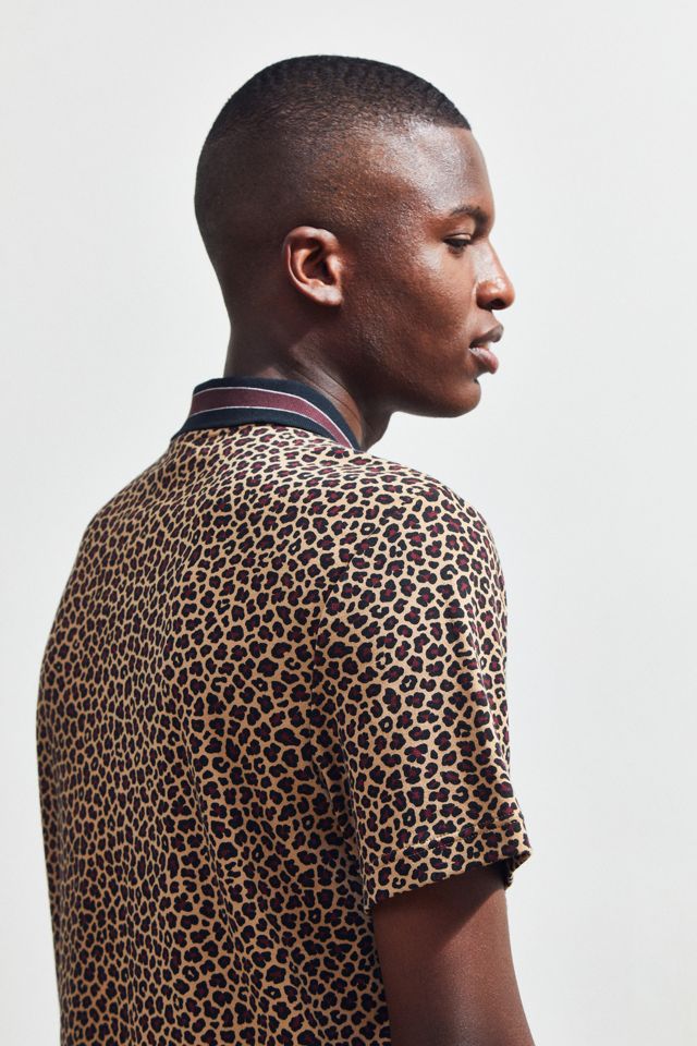 Lacoste Leopard Print Polo Shirt