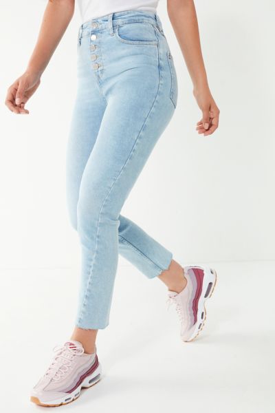 BDG Girlfriend High-Rise Jean – Striped Yoke | Urban Outfitters